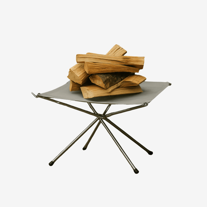 Tragbare Feuerstelle aus Edelstahl – faltbar, leicht & ideal für Camping, Garten & Outdoor