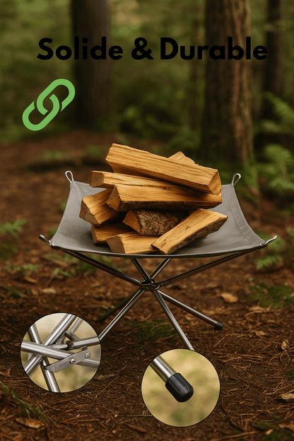 Tragbare Feuerstelle aus Edelstahl – faltbar, leicht & ideal für Camping, Garten & Outdoor