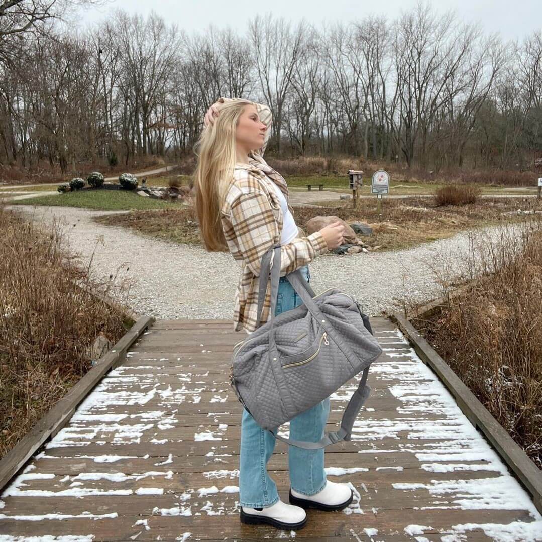 Weekender Reisetasche Damen – Große Handgepäck Tasche mit Schuhfach & Wasserabweisendem Material
