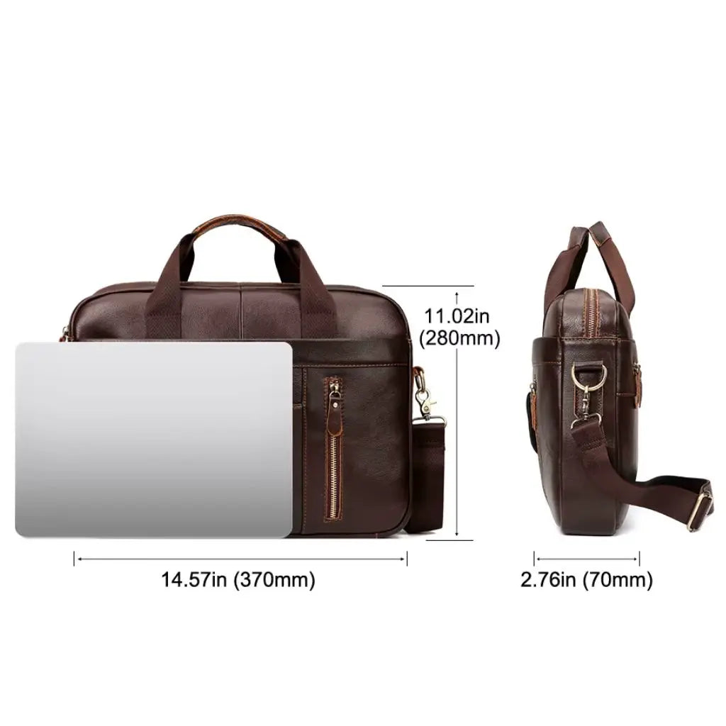 Luxe Herren Laptoptasche 13 Zoll – Echtleder, stilvoll & praktisch