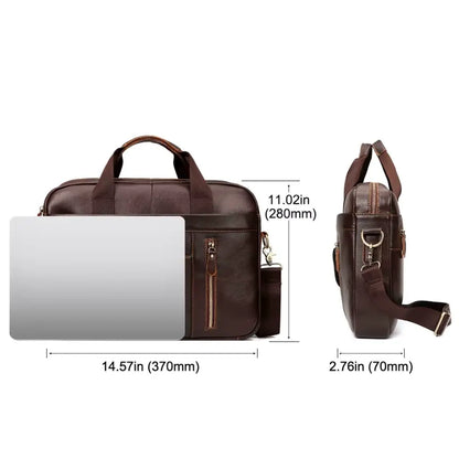 Luxe Herren Laptoptasche 13 Zoll – Echtleder, stilvoll & praktisch