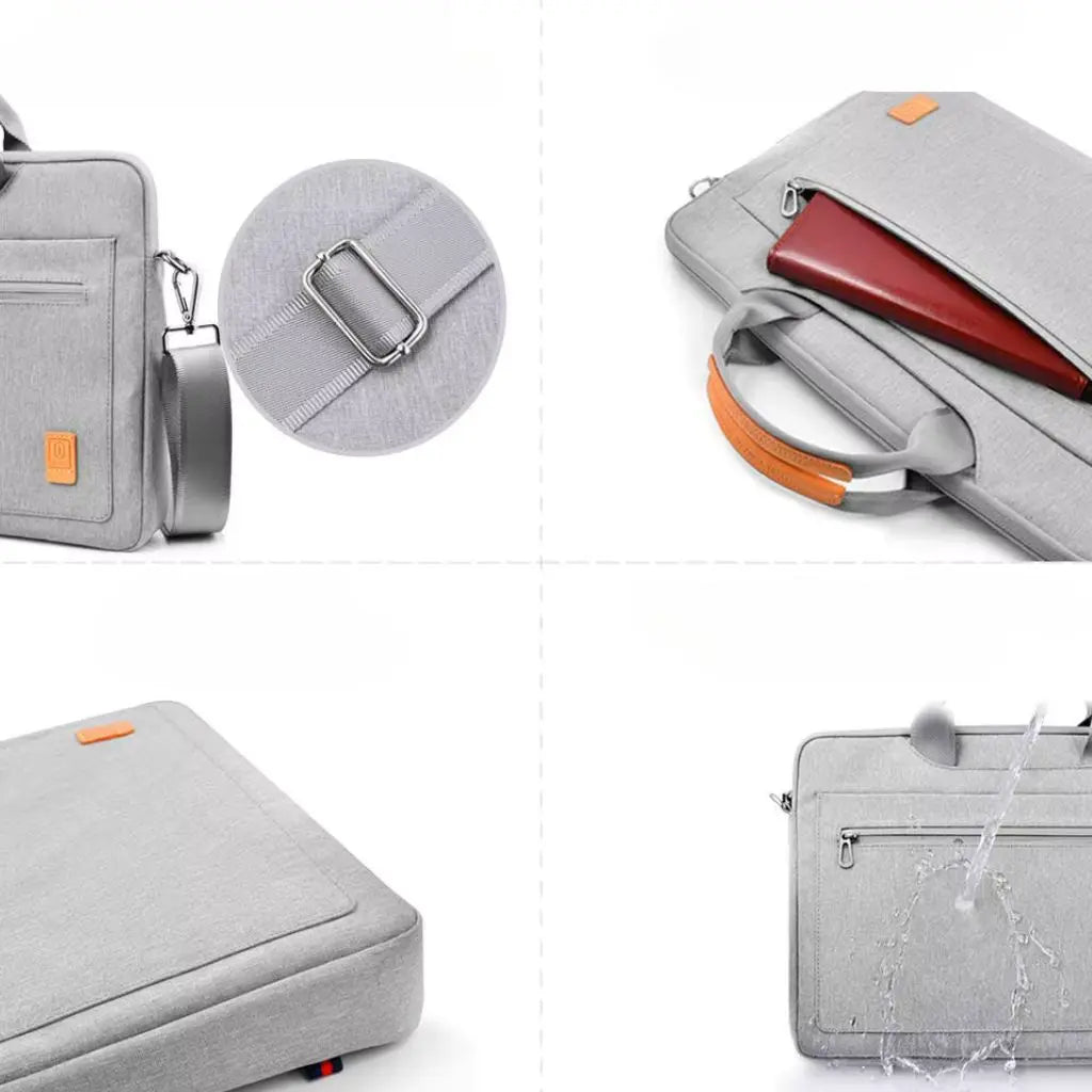 Laptoptasche Damen 16 Zoll Grau – Wasserabweisend, Leicht & Stilvoll für Arbeit & Studium