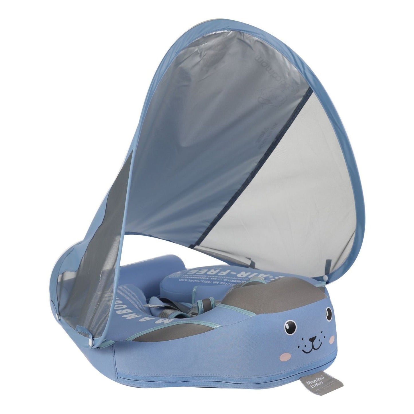 Flamingo Baby Schwimmring mit abnehmbarem Sonnendach – UPF 50+ UV-Schutz, verstellbarer Sicherheitsgurt, für Babys von 3–24 Monaten, aufblasbar, ideal für Pool & Strand