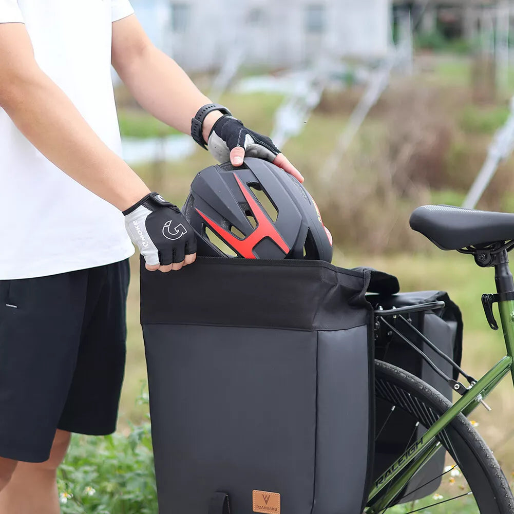 Wasserdichte Doppelte Fahrradtasche – Geräumige Gepäckträgertasche mit Schnellverschluss