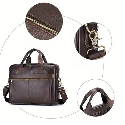 Luxe Herren Laptoptasche 15 Zoll – Elegante Echtleder Aktentasche für Business & Büro