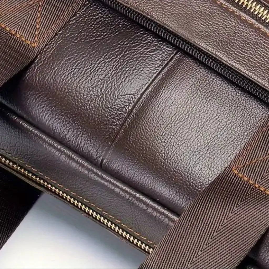 Luxe Herren Laptoptasche 15 Zoll – Elegante Echtleder Aktentasche für Business & Büro