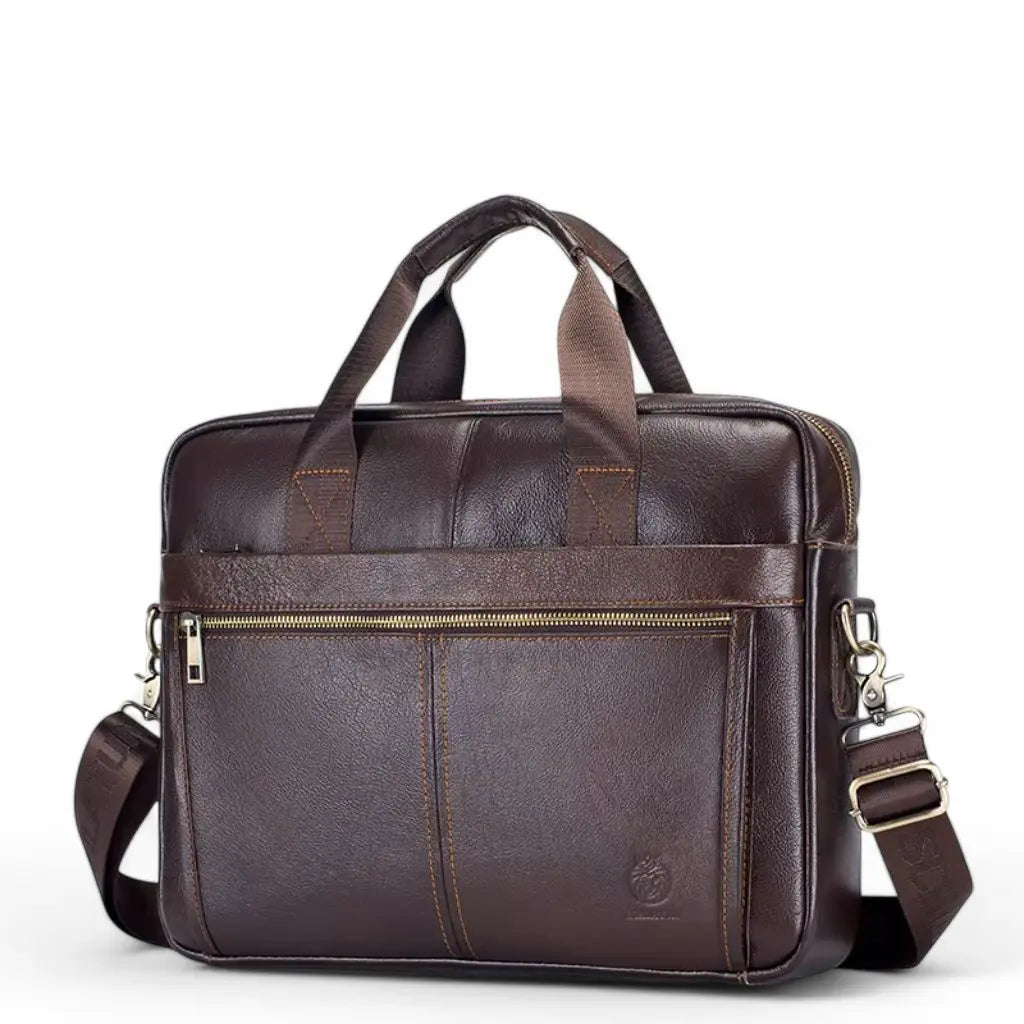 Luxe Herren Laptoptasche 15 Zoll – Elegante Echtleder Aktentasche für Business & Büro