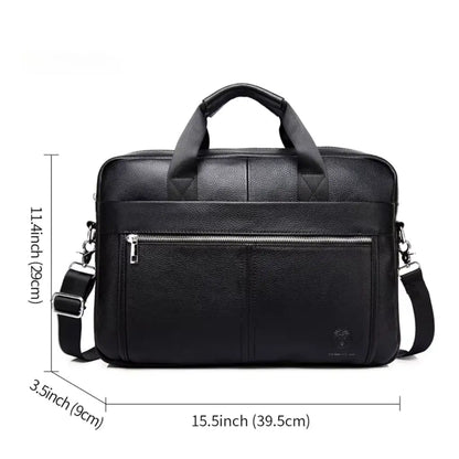 Luxe Herren Laptoptasche 15 Zoll – Elegante Echtleder Aktentasche für Business & Büro