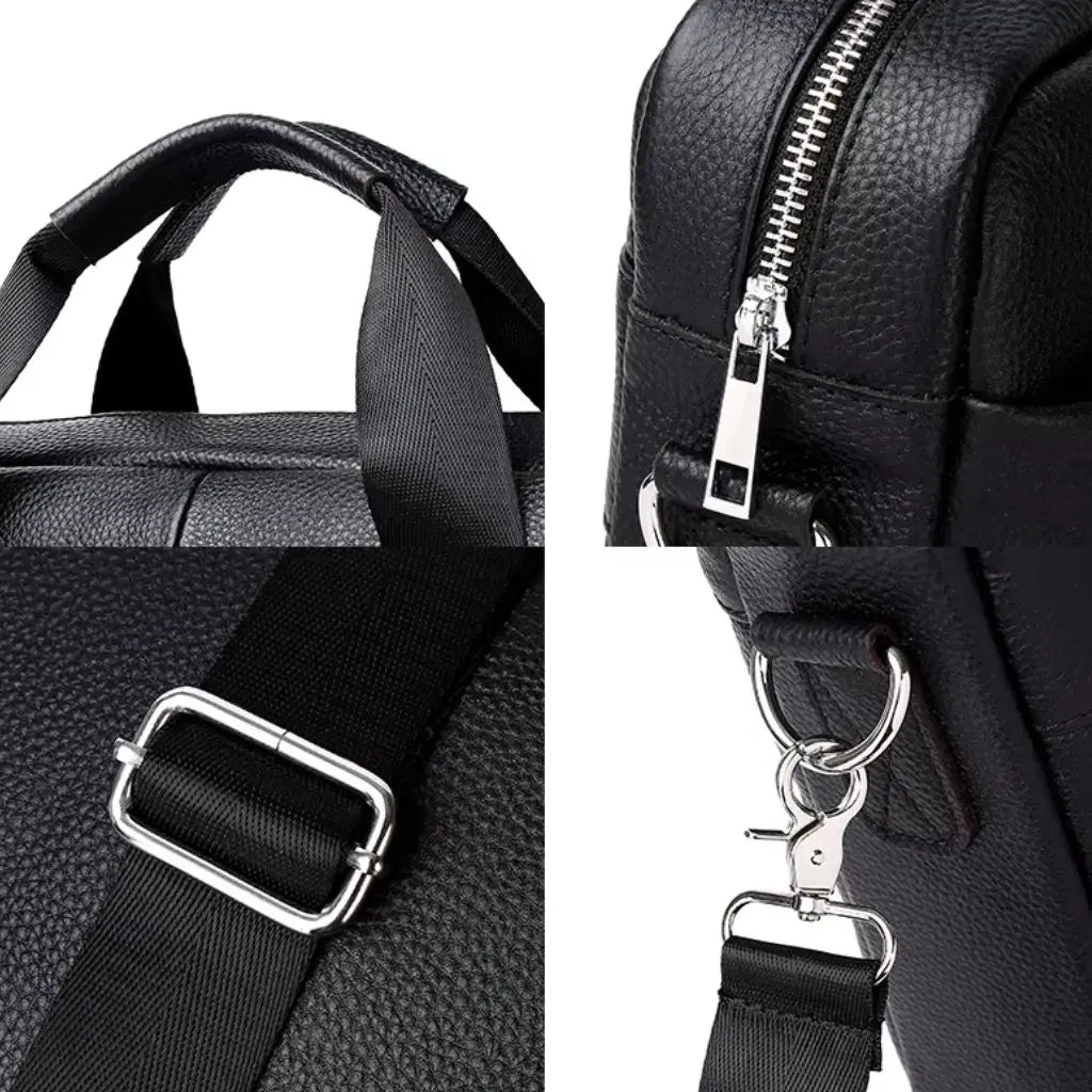 Luxe Herren Laptoptasche 15 Zoll – Elegante Echtleder Aktentasche für Business & Büro